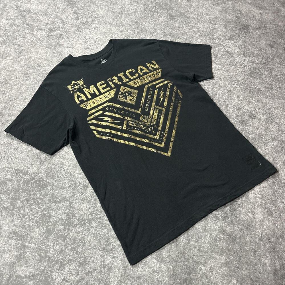 American Fighter Men’s Crystal River Black/Gold T-Shirt Size XL